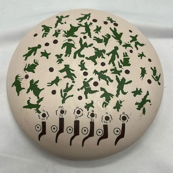 Hand Painted Native American "America's Shame at Wounded Knee" Memory Stone - Picture 1 of 5